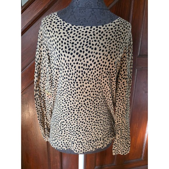J.Crew Womens Teddie Leopard Print Sweater M - Picture 1 of 7
